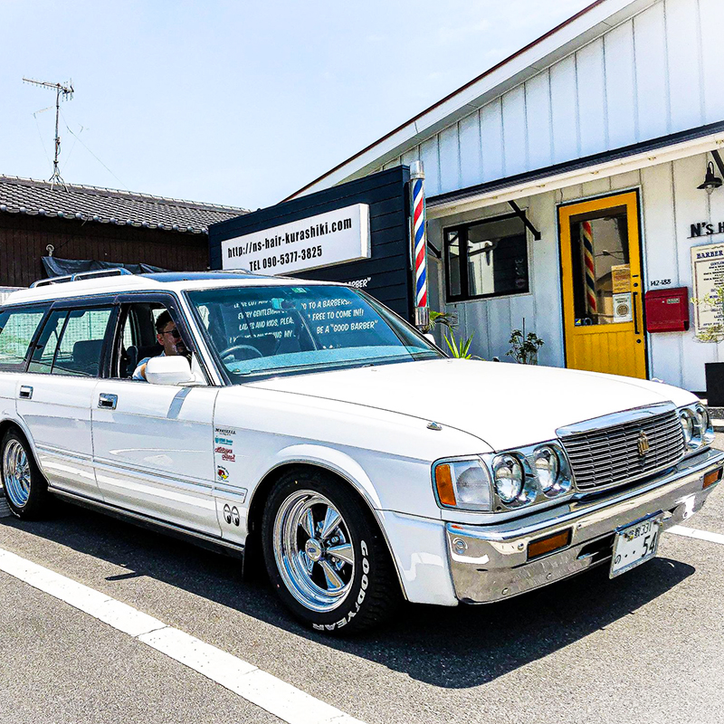 3656 JZS130G クラウンワゴン 左サイドガラス 純正 中古 即決